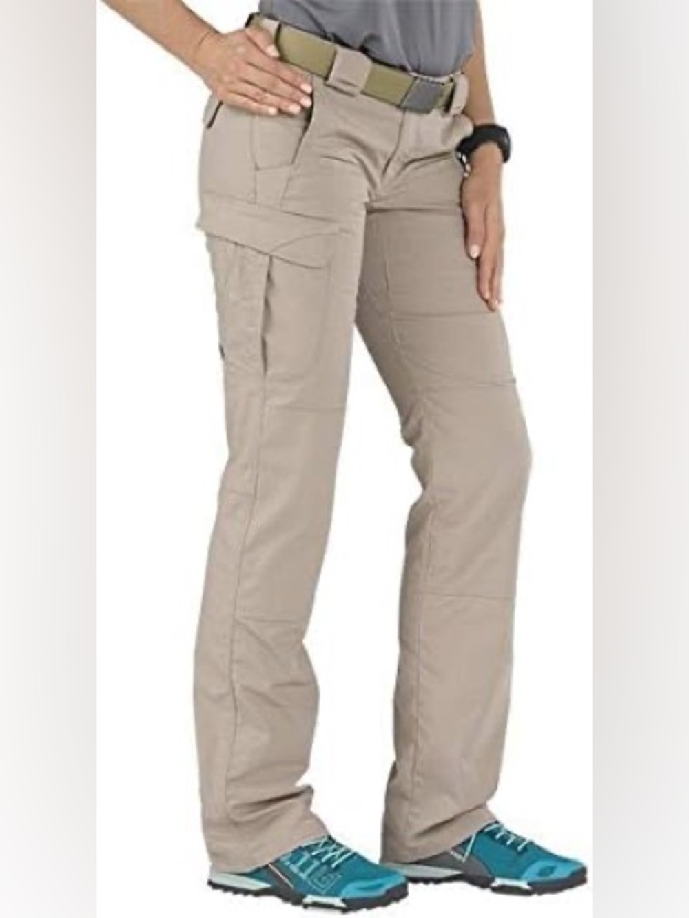 5.11 Tactical Women's Tan Straight-Leg Cargo Pants